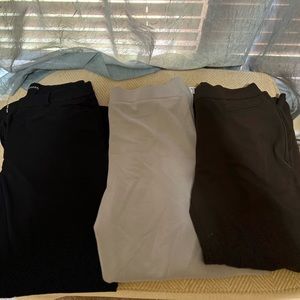 3 pair slacks, 12, 12p and Large